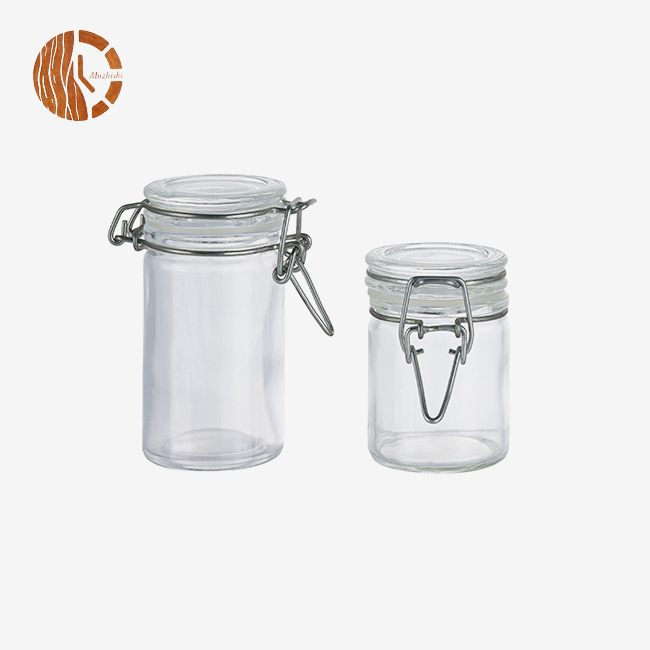 Multi-size Glass Preserve Jars with Metal Clasp & Glass Lid